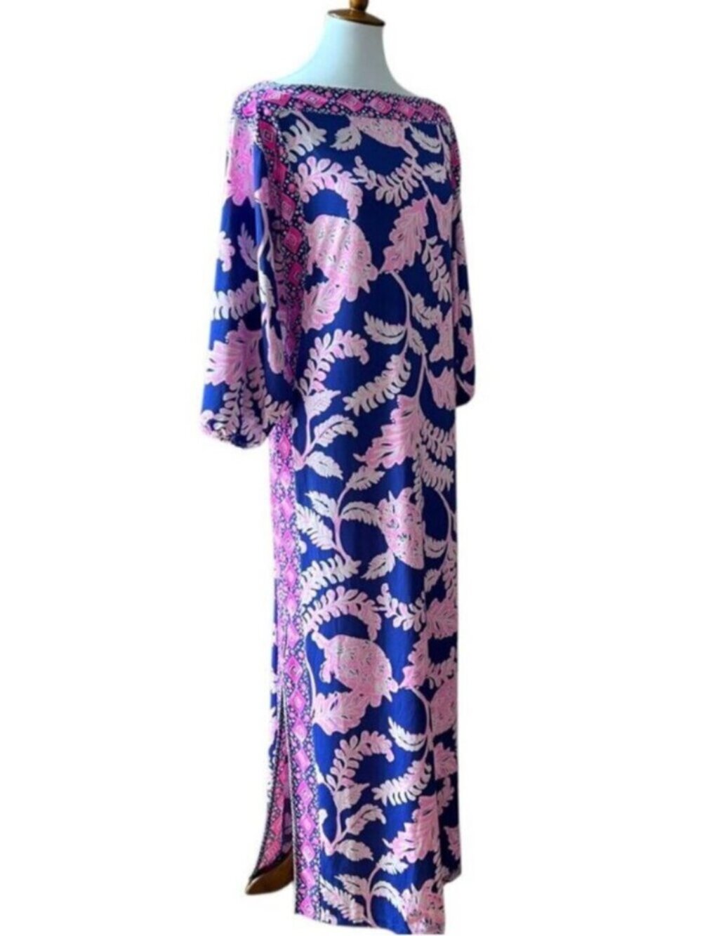 Lilly Pulitzer Maxi Dress 10 Tropical Long Turtle Medium Cruise Large Vacation - Picture 7 of 16